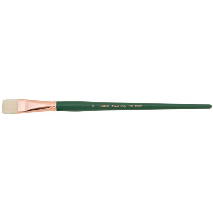 Silver Brush Grand Prix Brush, Bright, Long Handle, Size 12