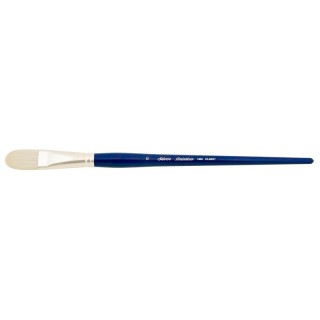 Silver Brush Bristlon Brush, Filbert, Long Handle, Size 12