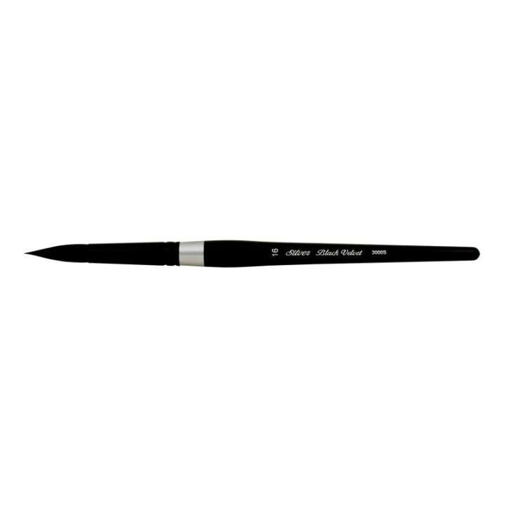 Silver Brush Black Velvet® Brush, Round, Size 16
