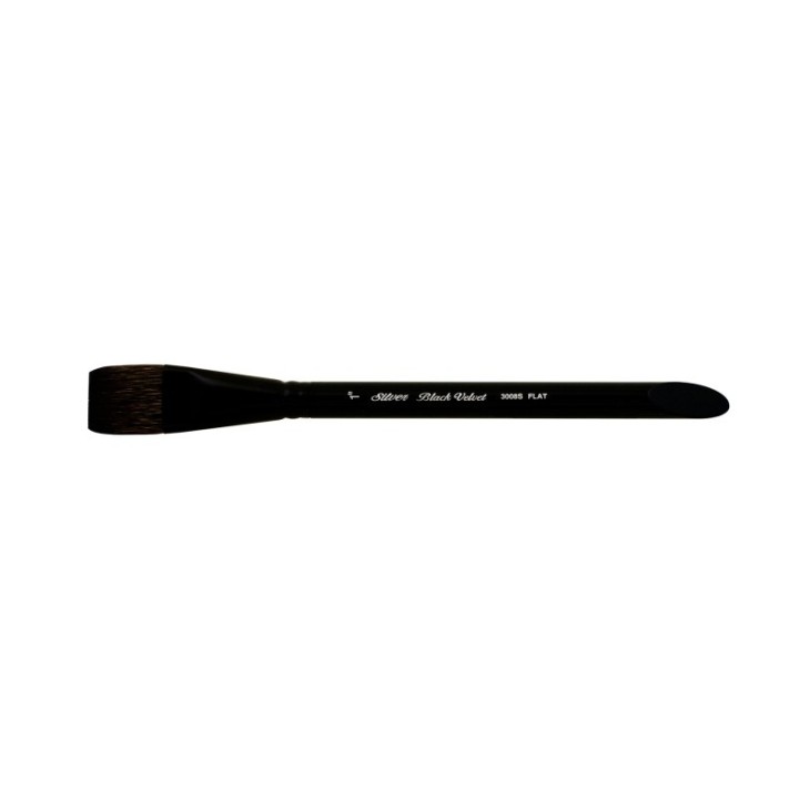 Silver Brush Black Velvet® Brush, Square Wash, Size 1