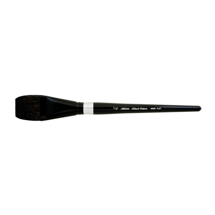 Silver Brush Black Velvet® Brush, Square Wash, Size 1-1/2