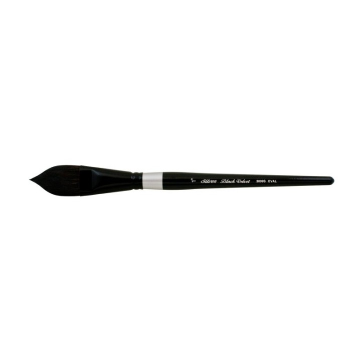 Silver Brush Black Velvet® Brush, Oval Wash, Size 1