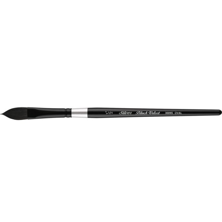 Silver Brush Black Velvet® Brush, Oval Wash, Size 1/2