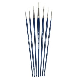 Silver Brush Bristlon Round Brushes, Set of 7