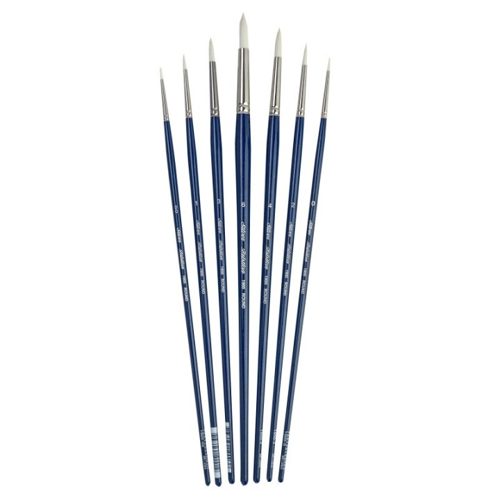 Silver Brush Bristlon Round Brushes, Set of 7