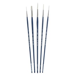 Silver Brush Bristlon Liner Brush Set, 5 Brushes
