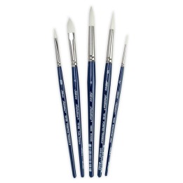 Silver Brush Bristlon Triangle Cats Tongue Brushes, Set of 5