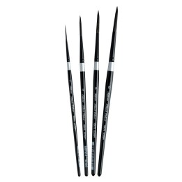 Silver Brush Black Velvet Liner Brushes, Set of 4