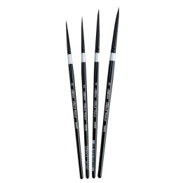 Silver Brush Black Velvet Small Round Brushes, Set of 4