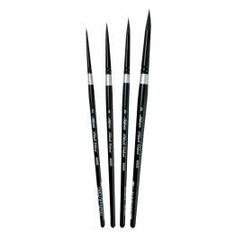 Silver Brush Black Velvet Medium Round Brushes, Set of 4