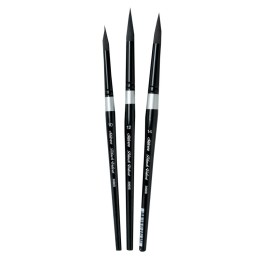 Silver Brush Black Velvet Large Round Brushes, Set of 3
