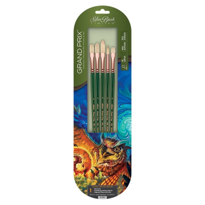 Silver Brush Grand Prix® LH Brush Set, 5 Brushes