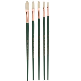 Silver Brush Grand Prix Extra Long Filberts, 5 Brushes