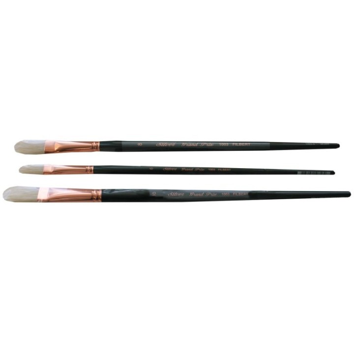 Silver Brush Grand Prix Large Filberts, 4 Brushes