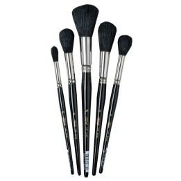 Silver Brush Silver Mops Round Black, 5 Brushes
