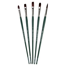 Silver Brush Ruby Satin Size 6 Variety Brush Set, 5 Brushes