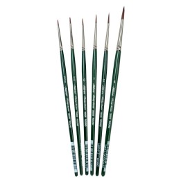 Silver Brush Ruby Satin Small Rounds, 6 Brushes