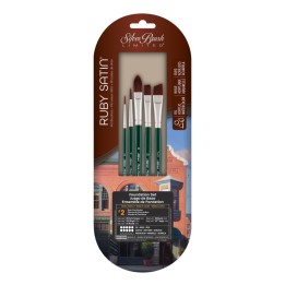 Silver Brush Ruby Satin® 5-Piece Foundation SH Brush Set