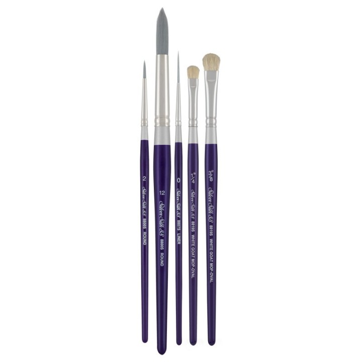 Silver Brush Silver Silk 88 SH 5-Piece Decorative Painting Brush Set