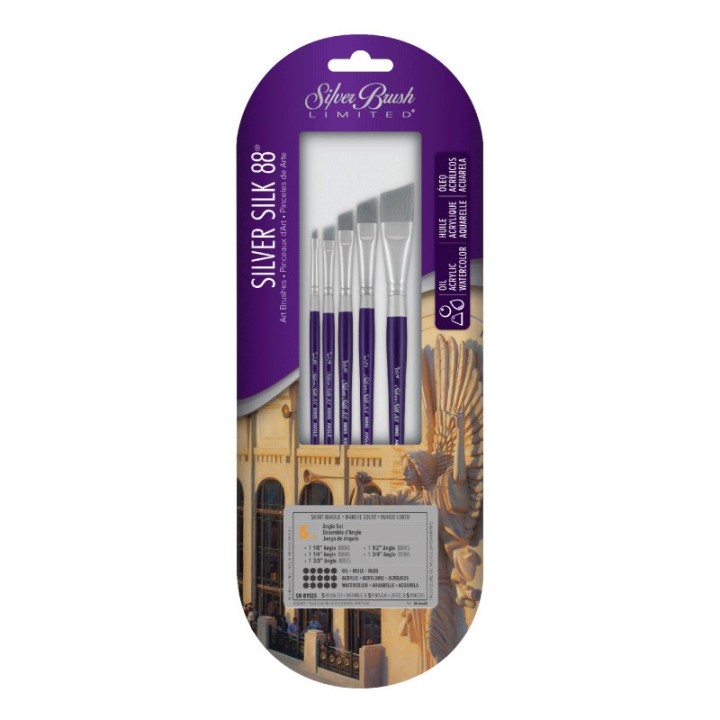 Silver Brush Silver Silk 88 SH 5-Piece Angle Brush Set