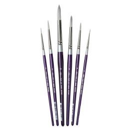 Silver Brush Silver Silk Rounds, 6 Brushes