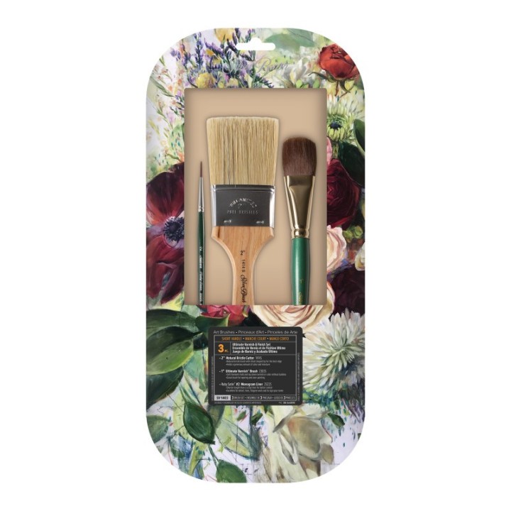 Silver Brush Ultimate Varnish & Finish Brush Set, 3 Brushes