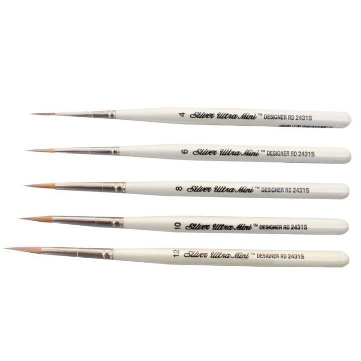 Silver Brush Ultra Mini Designer Rounds, 7 Brushes