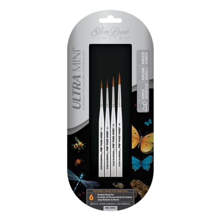 Silver Brush Ultra Mini® Ultimate Round, 4 Brushes