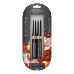 Silver Brush Black Velvet® Voyage™ 4-Piece Brush Set
