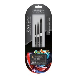 Silver Brush Black Velvet® 3-Piece Beginning Round W/C Brush Set