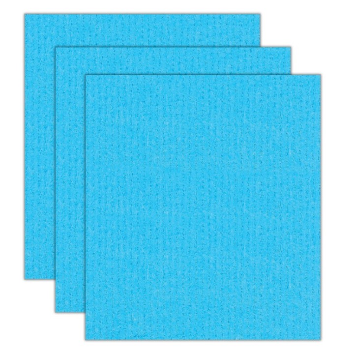 S.M. Arnold, Inc. Sponge Cloth, 7.5" x 8", Blue, Pack of 3