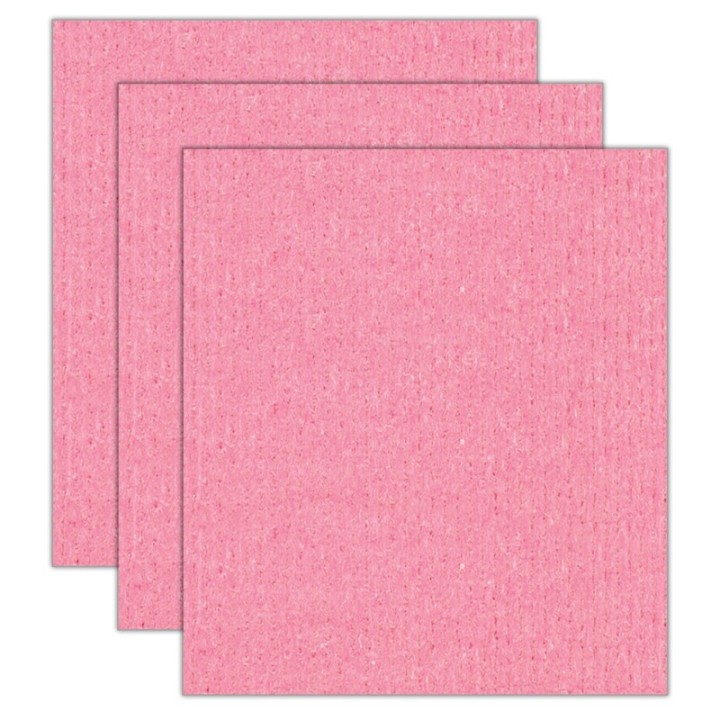 S.M. Arnold, Inc. Sponge Cloth, 7.5" x 8", Red, Pack of 3