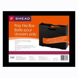 Smead® Desktop File Box, 3" Expansion, Letter Size, Black Wave Pattern
