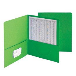 Smead® Two-Pocket Heavyweight Folder, Up to 100 Sheets, Letter Size, Green, Pack of 25