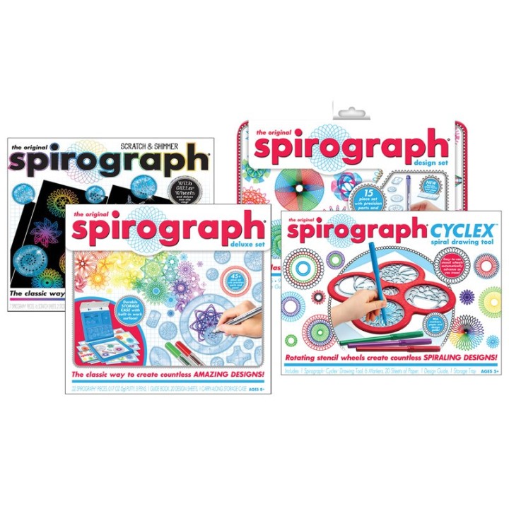 Spirograph® Spirograph® Original, Cyclex, Scratch & Shimmer and Design Tin Sets