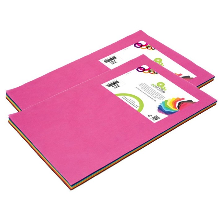 Smart-Fab® Art & Decoration Fabric Sheets, 12" x 18", Assorted, 45 Sheets Per Pack, 2 Packs