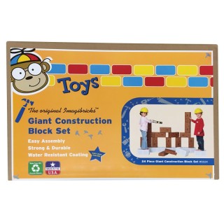 Smart Monkey Toys ImagiBRICKS™ Giant Construction Building Block Set, 24 Pieces