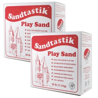 Sandtastik® Sparkling White Play Sand, 25 lb (11.3 kg) Per Pack, 2 Packs