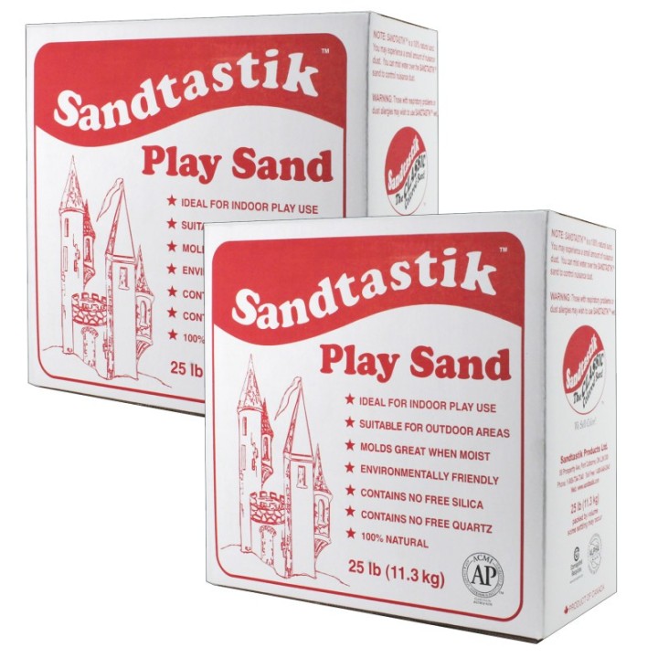 Sandtastik® Sparkling White Play Sand, 25 lb (11.3 kg) Per Pack, 2 Packs