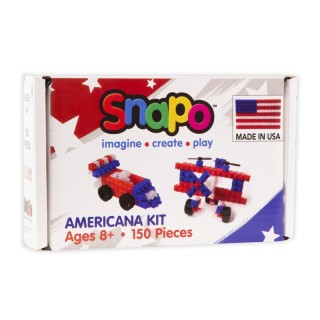 Snapo Building Blocks, Americana Made In Usa Kit, 150 Pieces