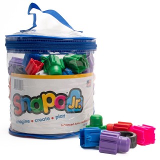 Snapo Jr. Building Blocks, Advanced Builder's Kit, 80 Pieces