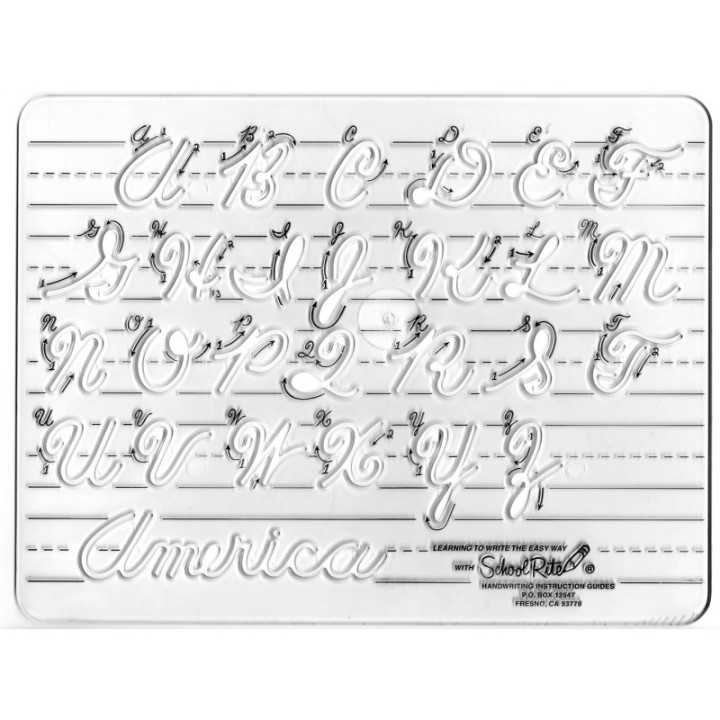 School Rite Handwriting Instruction Guide Template, Uppercase Cursive