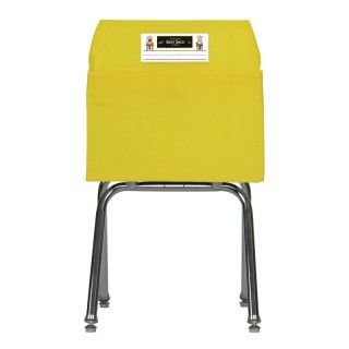 Seat Sack® Small Chair Pocket Classroom Storage Organizer - 12 inch, Yellow