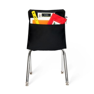 Seat Sack® Standard Chair Pocket Classroom Storage Organizer - 14 inch, Black