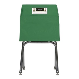 Seat Sack® Standard Chair Pocket Classroom Storage Organizer - 14 inch, Green