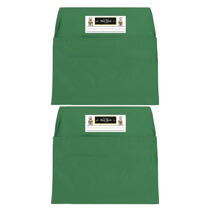 Seat Sack® Seat Sack, Standard, 14 inch, Chair Pocket, Green, Pack of 2