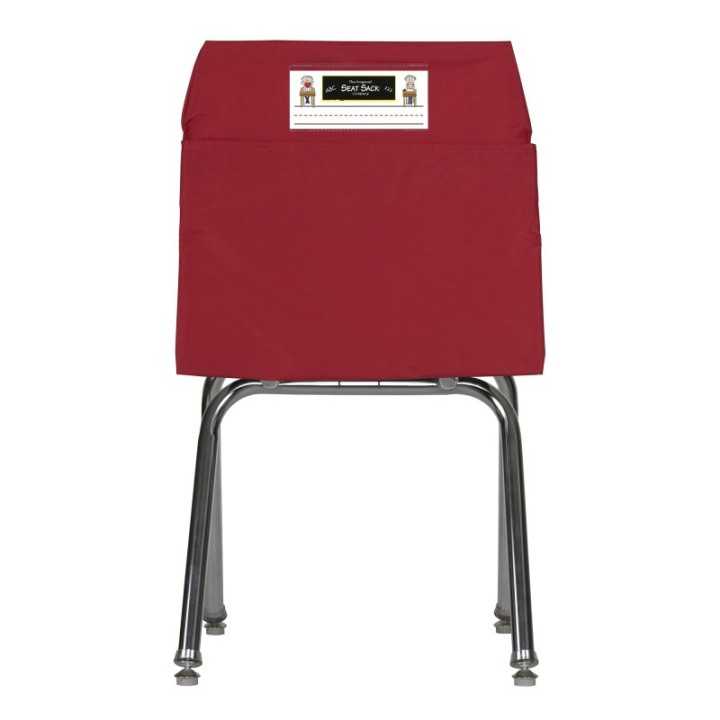 Seat Sack® Medium Chair Pocket Classroom Storage Organizer - 15 inch, Red