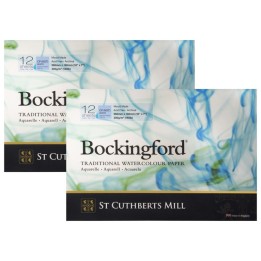 St Cuthberts Bockingford Watercolor Pad, Cold Pressed, Glue Binding, 140lb/300gsm, 12 Sheet, 7x10 inch, Pack of 2