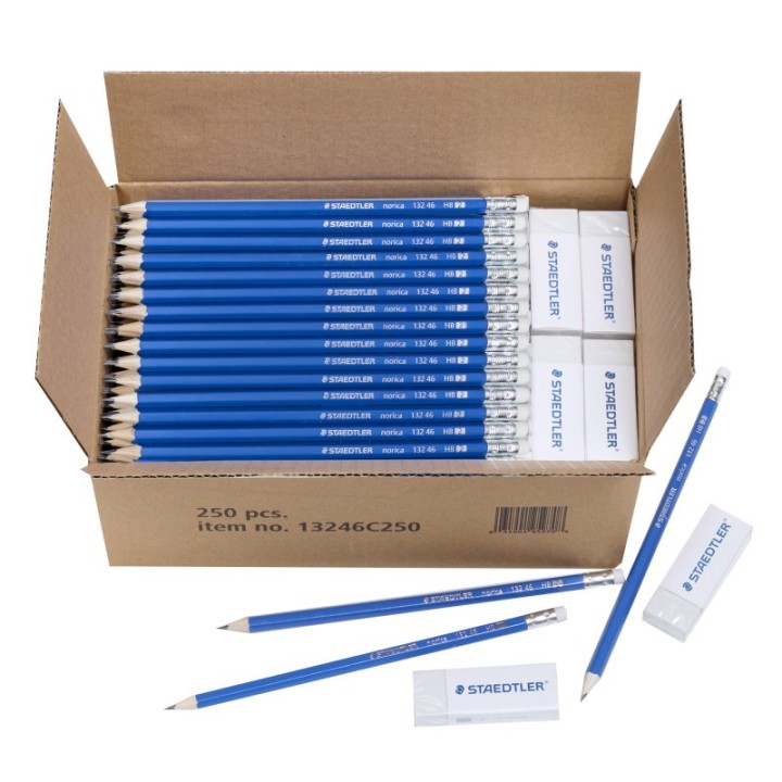 STAEDTLER® Norcia pencils + 20 erasers, carton 250