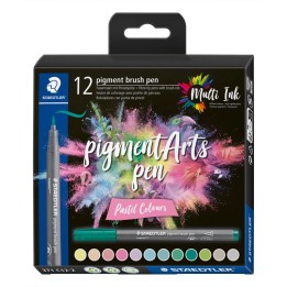 STAEDTLER® Pigment Arts Brush Pens, Pastel Colors, Set of 12